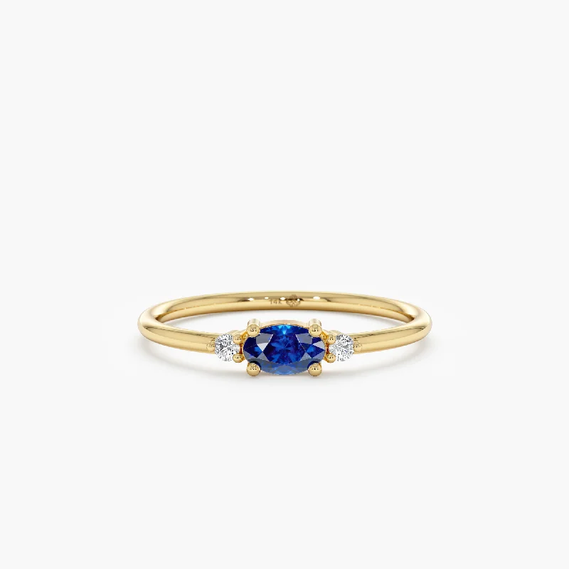 Oval Sapphire Engagement Ring, Daria