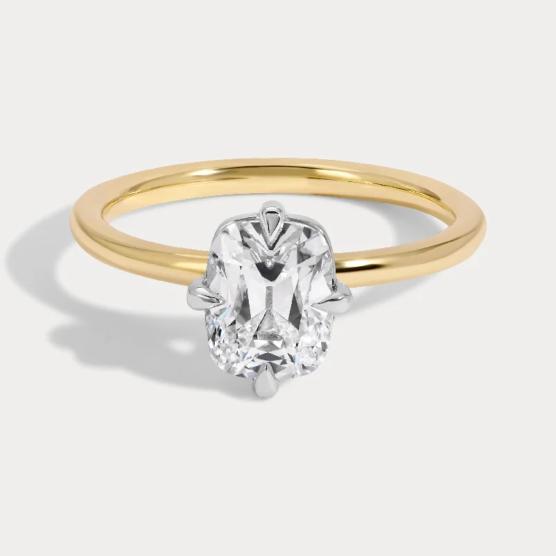 Lia - 1.29ct Elongated Old Mine Lab Grown Diamond Ring