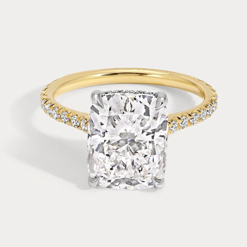 Kaylin - 4.00ct Elongated Cushion Lab Grown Diamond Ring