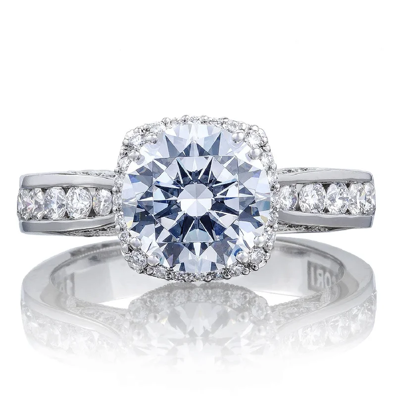 Round with Cushion Bloom Engagement Ring