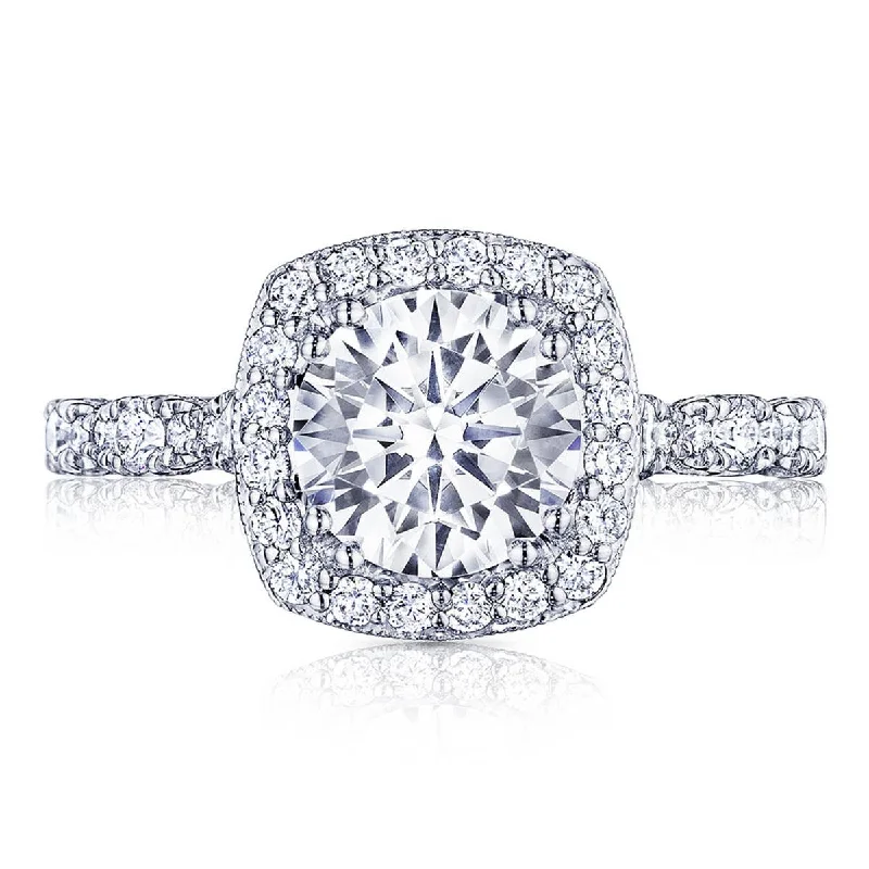 Round with Cushion Bloom Engagement Ring