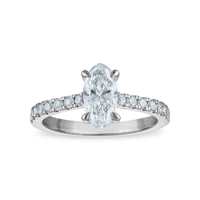 Signature EcoLove Oval 1-1/3 CTW Lab Grown Diamond Ring