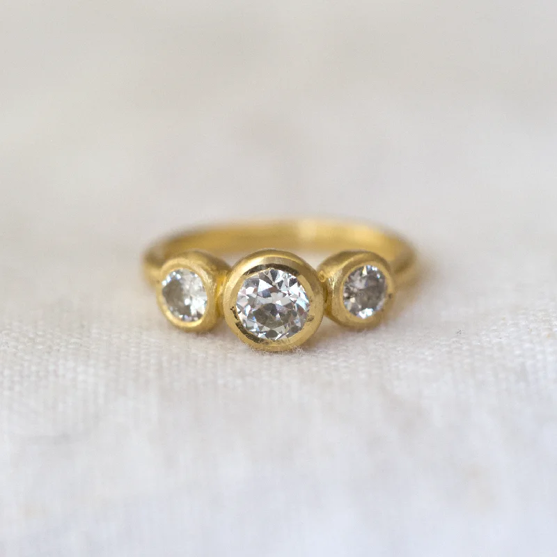 Small Triad Diamond Ring