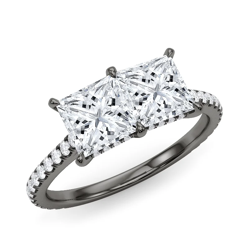 Twin Princess Pave Ring