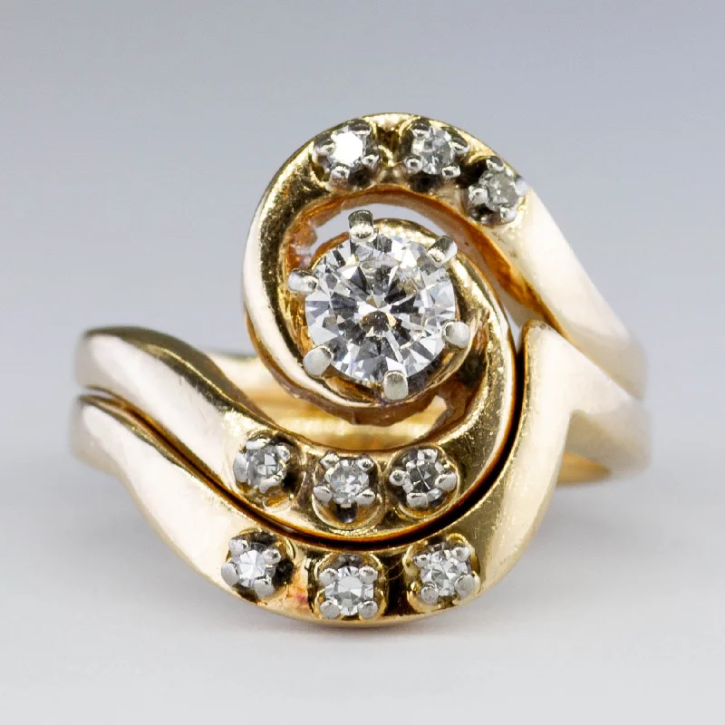 Luxury Jewelry At Budget-Friendly Prices – Grab Yours Now Bypass Diamond Engagement Ring Set | 0.44ctw | SZ 4.25 |