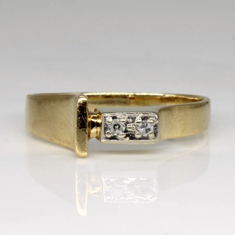 Handmade Pearl Jewelry For Timeless Elegance High Set Diamond Ring | 0.03ctw | SZ 9 |