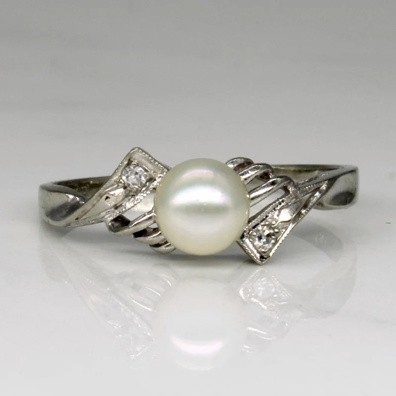 The Perfect Accessory For Less – Jewelry Sale Live Pearl & Diamond Ring | 0.02ctw | SZ 7.5 |