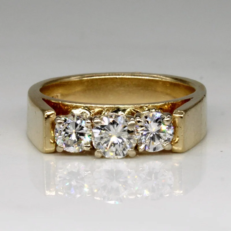 Bold And Beautiful Jewelry Now At Irresistible Prices Three Stone Diamond Ring | 0.82ctw | SZ 6.25 |