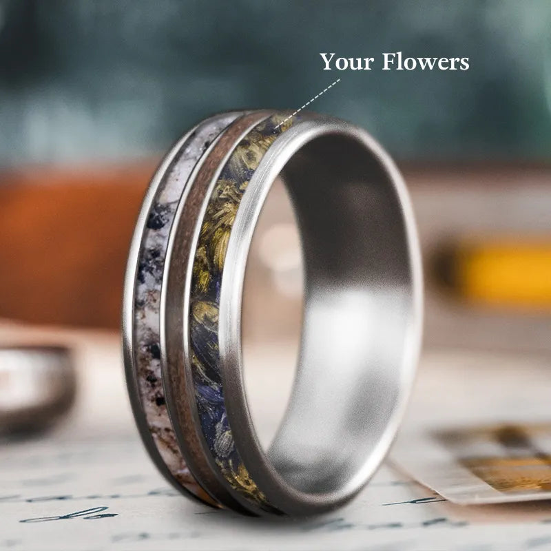 Dazzle In Elegance With Our Biggest Jewelry Sale Custom Design - 3-Inlay Narrow Center Ring zVPjKSqdnl_ZDijrd7aTxbJX