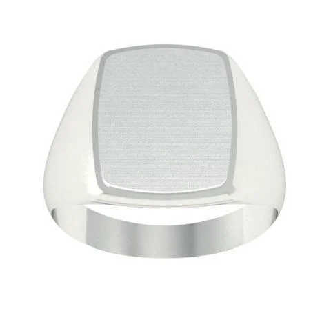 Step Edge Square Signet Ring - 15mm x 13mm