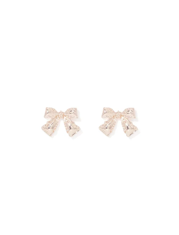 Mimi Metal Bow Stud Earrings