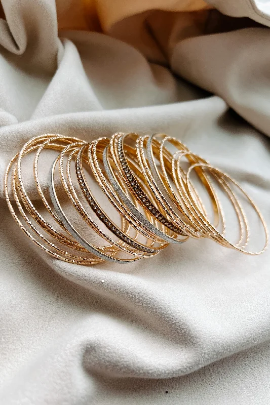 Rhythmic Rhapsody Bangle Bracelet Pack (Gold)