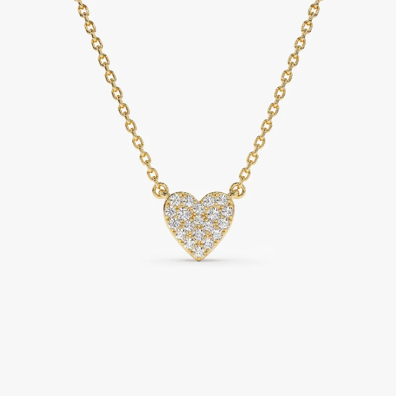 Grab Your Dream Jewelry At The Lowest Prices 14k Gold Mini Heart Diamond Necklace