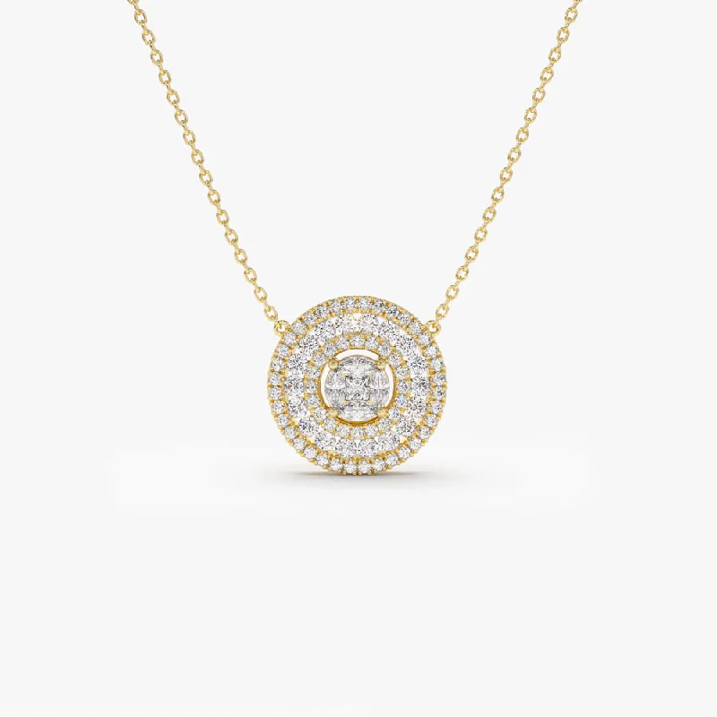 Must-Have Jewelry At Irresistible Discounts 14k Illusion Setting Solitaire Diamond in Halo Setting