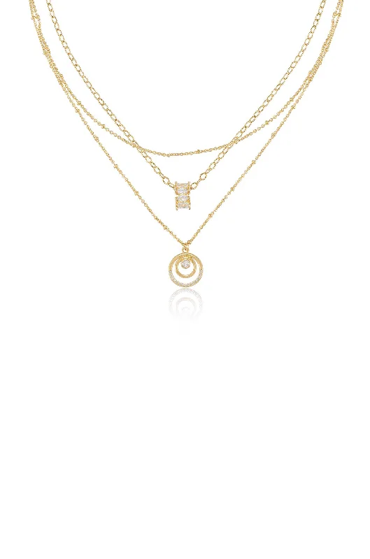 Best-Selling Jewelry Now Available At Special Deals Circles of Dainty Crystal Necklace Set