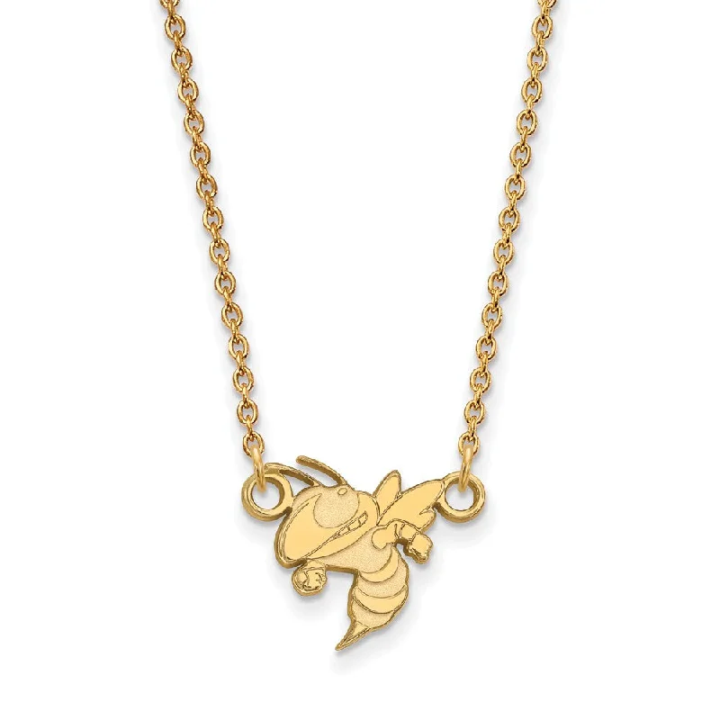 Buy More, Save More On Stunning Jewelry Designs 14k Gold Plated Silver Georgia Tech Small Pendant Necklace