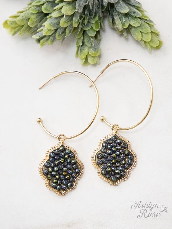 Seasonal Jewelry Sale – Upgrade Your Style Today Bring a Gem in your Life Hoop Earrings, Black