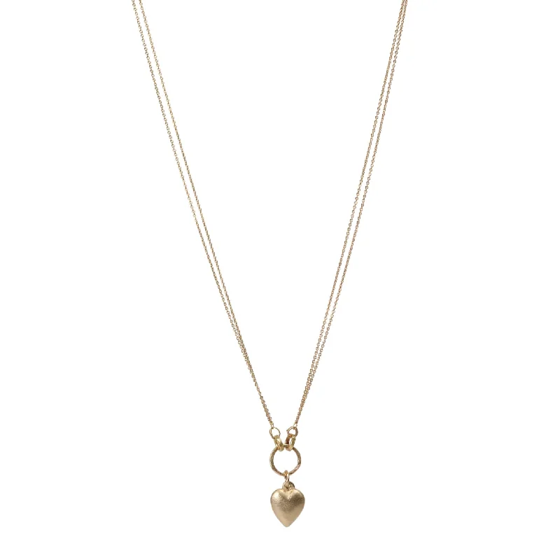 The "Sweetheart" 14 Karat Gold Necklace with a Heart Charm