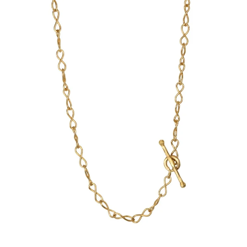 22K Gold "Infinity" Chain with Handmade Toggle Clasp