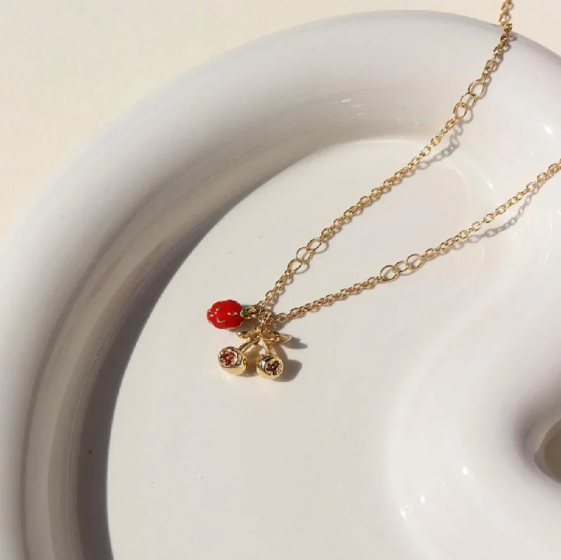 Cherry Berry Charm Necklace