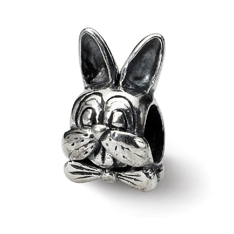 Sterling Silver Easter Bunny Bead Charm