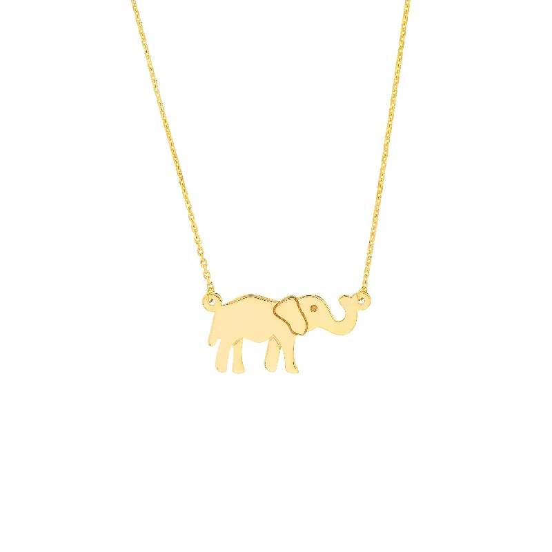 Elephant Pendant Adjustable Necklace