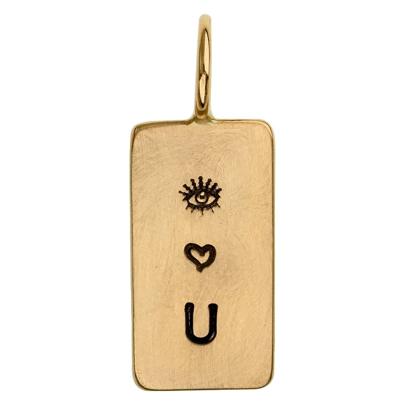 Gold Eye Love U ID Tag