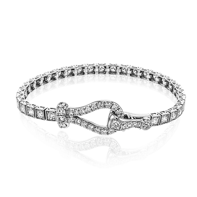 Buckle Bracelet in 18k Gold with Diamonds