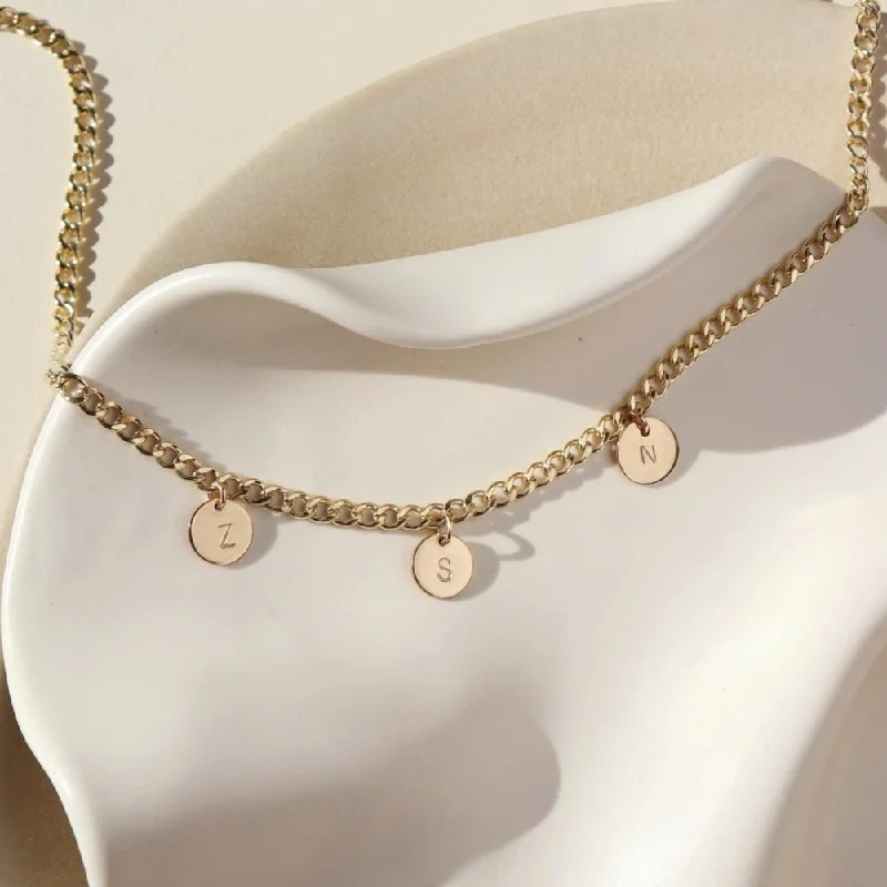 Modern Muse Initial Necklace in 14k Gold Fill