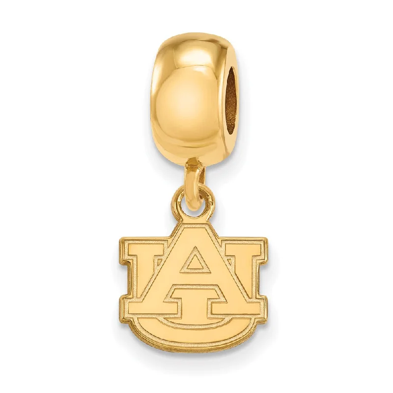 14k Gold Plated Silver Auburn Univ. XS 'AU' Dangle Bead Charm