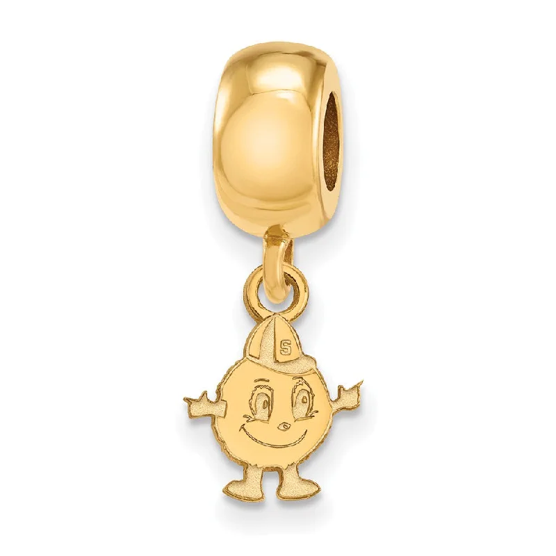 14k Gold Plated Silver Syracuse University XS Dangle Bead Charm