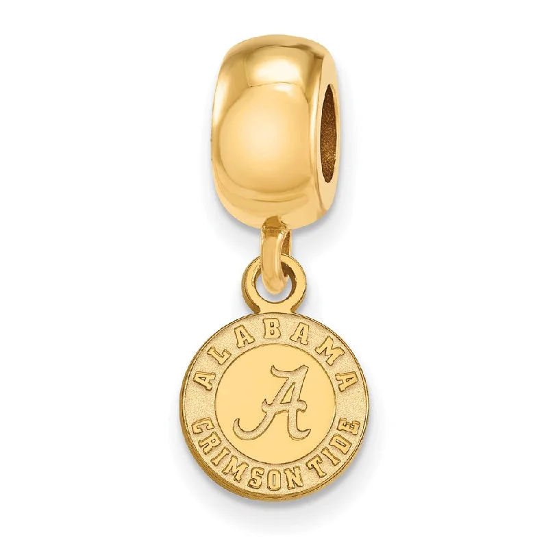 14k Gold Plated Silver University of Alabama XS Dangle Bead Charm