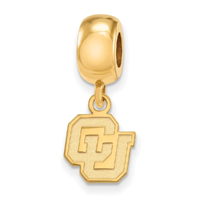 14k Gold Plated Silver University of Colorado XS Dangle Bead Charm