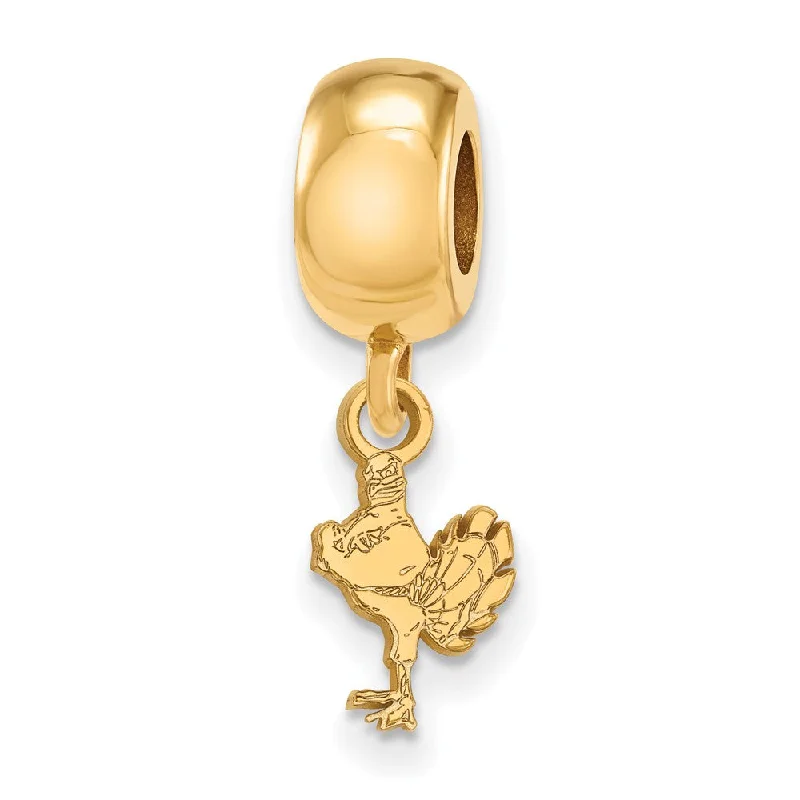 14k Gold Plated Silver Virginia Tech XS Dangle Bead Charm