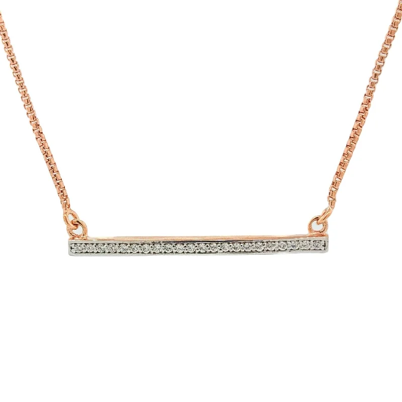 RGP Sterling Charles Garnier CZ Bar Necklace