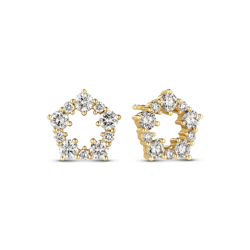 Brina 14K Gold Earrings w. Lab-Grown Diamonds