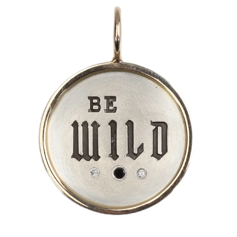 Silver & Gold Be Wild Round Charm