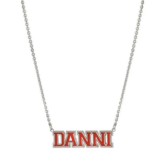 SS Enamel Name Necklaces