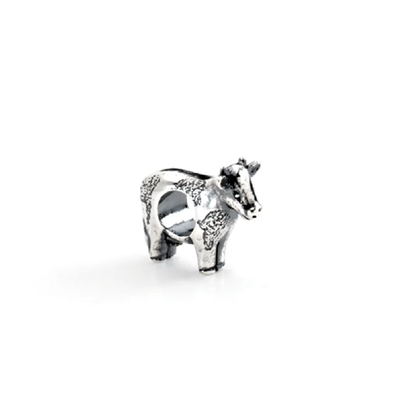 Sterling Silver Spotted Cow Bead Charm