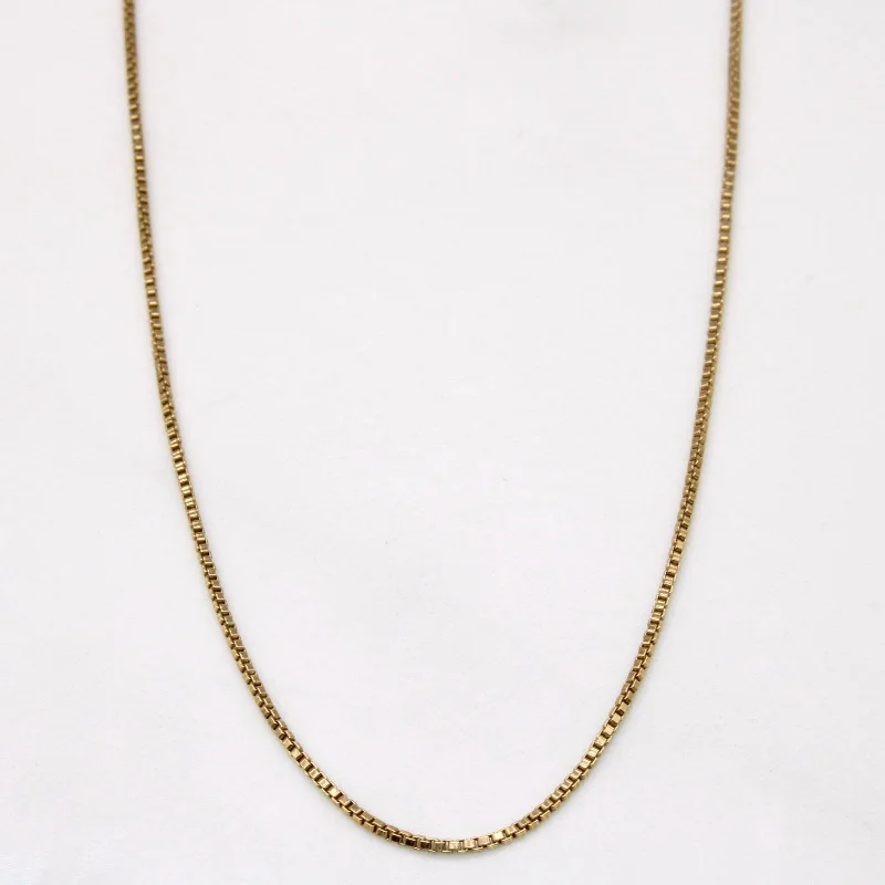 10k Yellow Gold Box Link Chain | 16" |