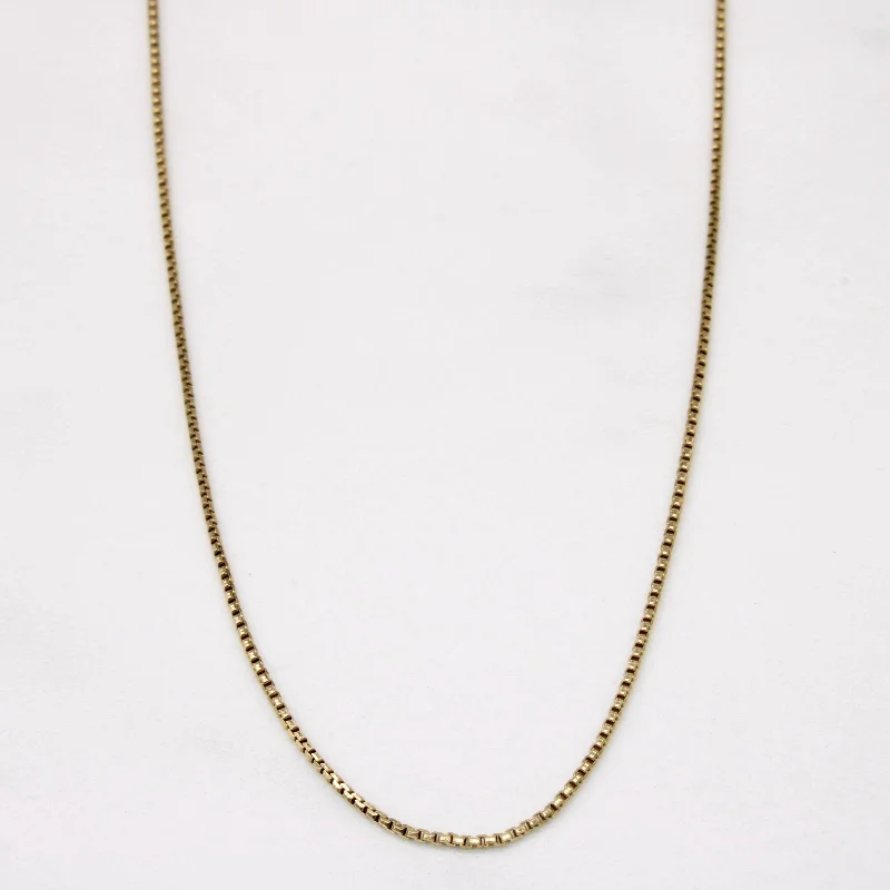 10k Yellow Gold Box Link Chain | 16" |