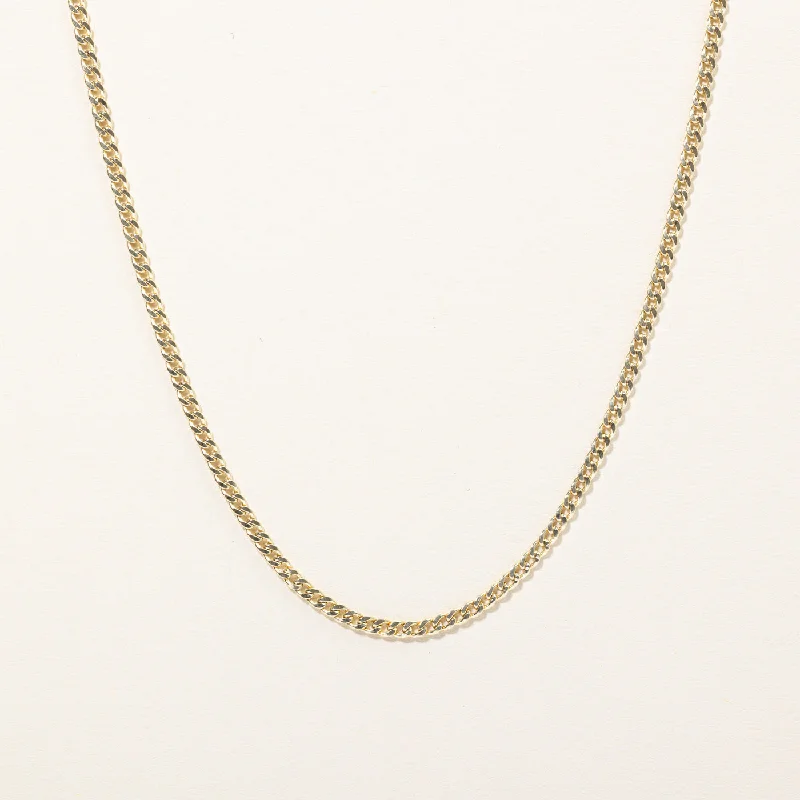 10k Yellow Gold Curb Link Chain | 24" |