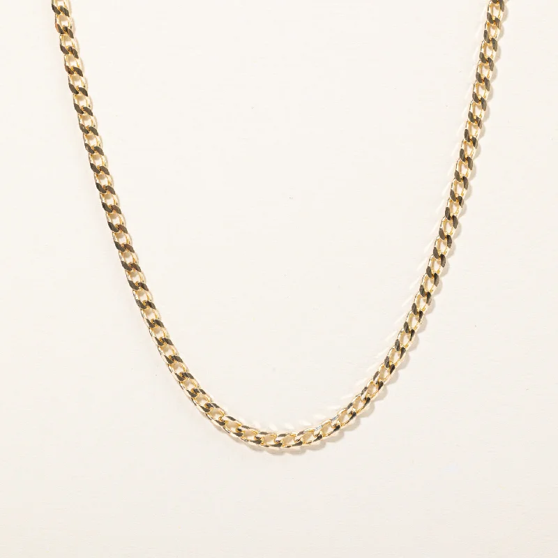 10k Yellow Gold Curb Link Chain | 18" |