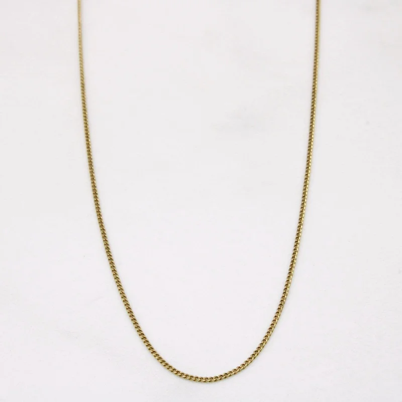 10k Yellow Curb Gold Chain | 17" |