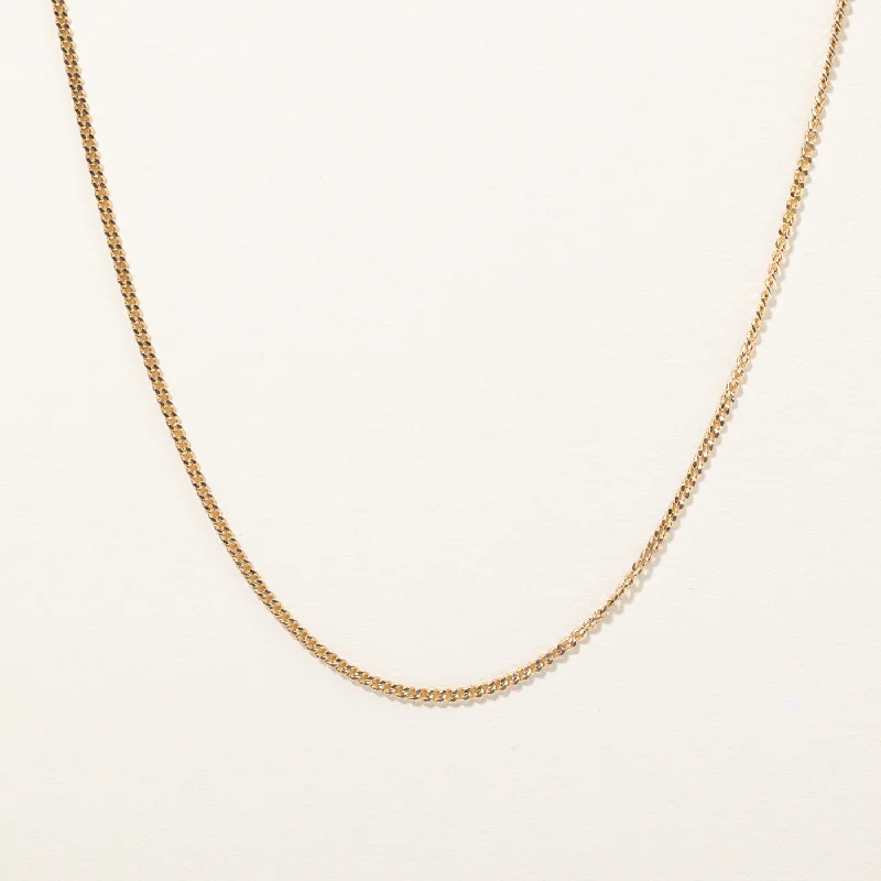 10k Yellow Gold Curb Link Chain | 18" |