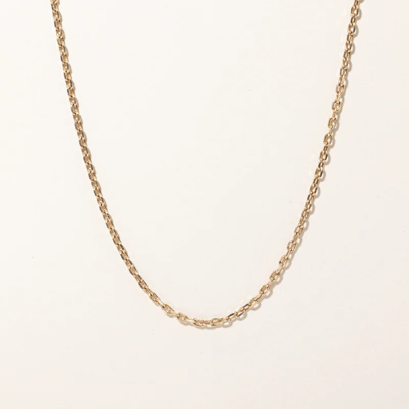 10k Yellow Gold Oval Cable Link Chain | 21" |