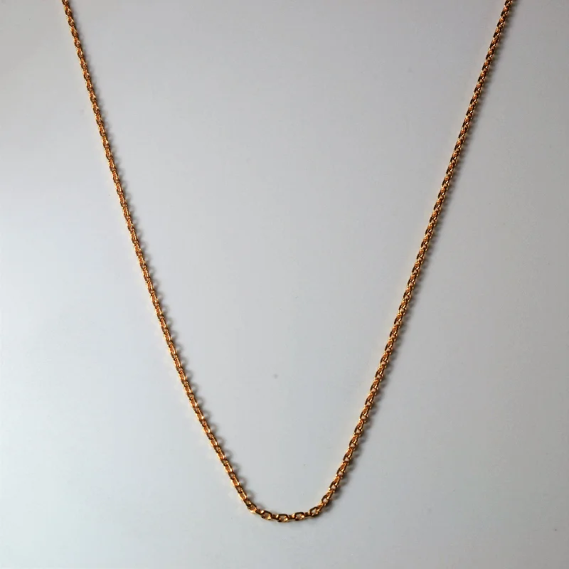 Limited-Time Offer On Elegant Jewelry Pieces 14k Rose Gold Cable Chain | 20" |