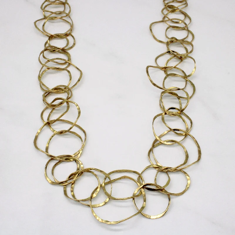 14k Yellow Gold Interlocked Circle Link Chain | 28" |