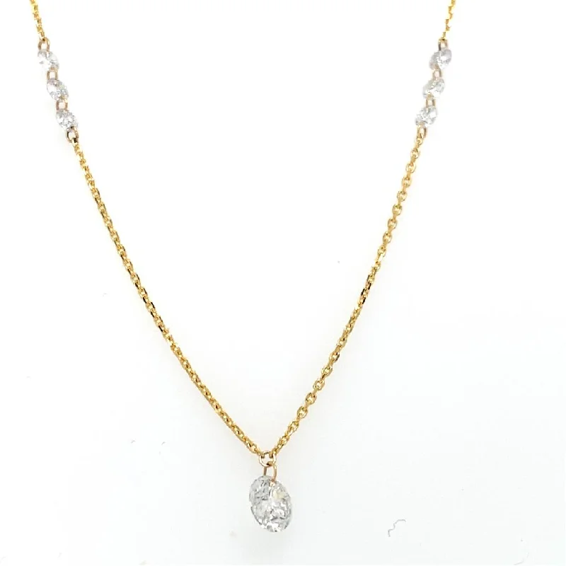 14K Yellow Gold ‘Naked Diamonds’ Necklace