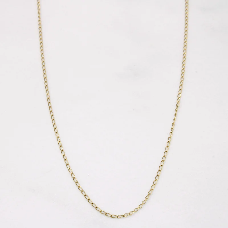 14k Yellow Gold Cable Chain | 17" |